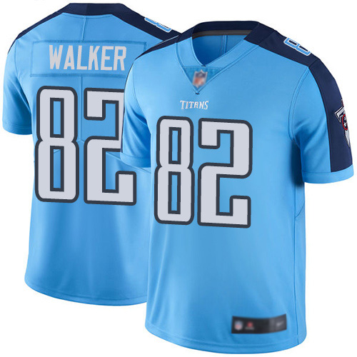 Tennessee Titans Limited Light Blue Men Delanie Walker Jersey NFL Football #82 Rush Vapor Untouchable
